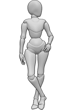 Pose Reference- Crossed legs standing poses
