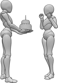 Pose Reference- Birthday drawing references