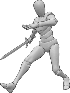 Pose Reference- Sword swinging poses
