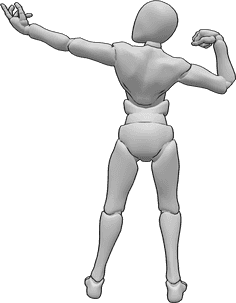 Pose Reference- Male aesthetic muscles pose - Male showing off his muscles pose