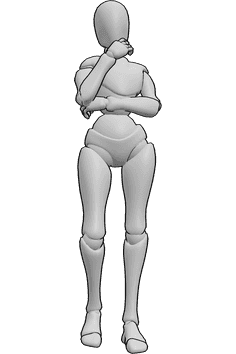 Pose Reference- Holding chin poses