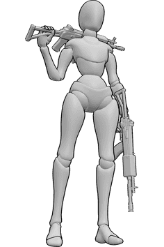 Pose Reference- Holding weapon poses