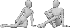 Referencia de poses- Posturas sentadas en el suelo