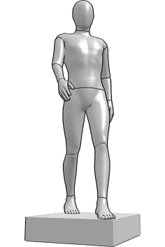 Pose Reference- Walking mannequin pose - Male mannequin relaxed walking pose